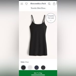 Abercrombie Traveler Mini Dress Onyx Black Large